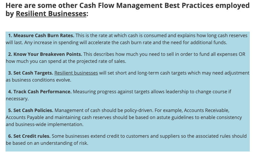 Business Resilience Through Precise Cash Flow Management